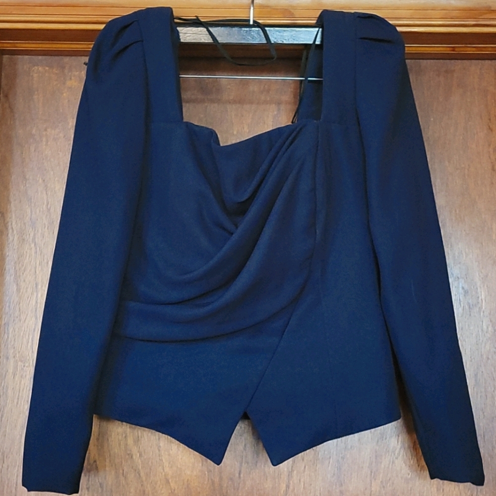 Suit with long skirt